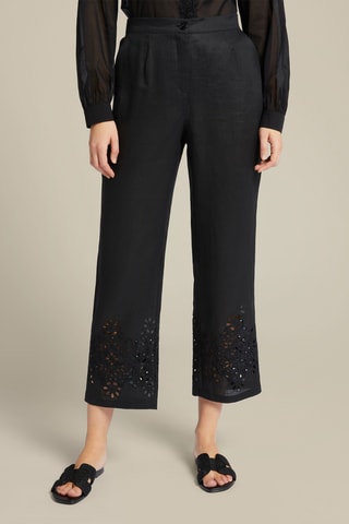 Pantalón de lino - Negro