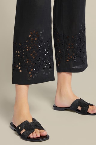 Pantalón de lino - Negro