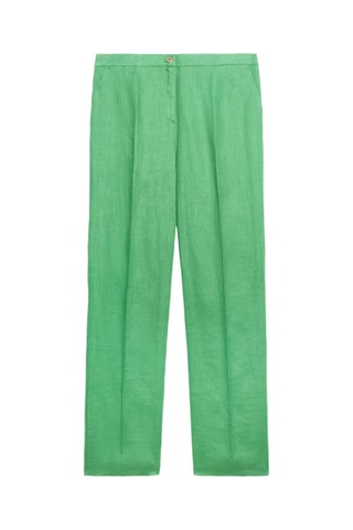 Pantalón regular fit de lino - Multicolor