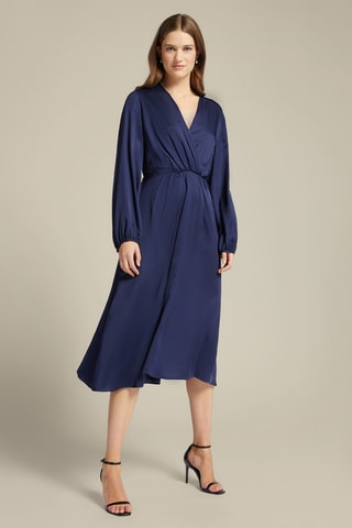 Vestido evasé - Azul