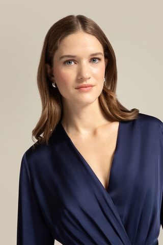 Vestido evasé - Azul