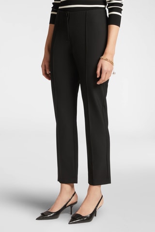 Pantalón slim fit 7/8 de tiro alto - Negro