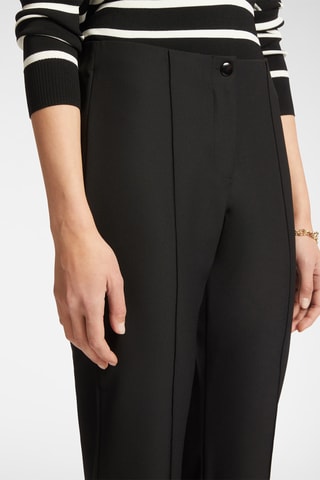 Pantalón slim fit 7/8 de tiro alto - Negro
