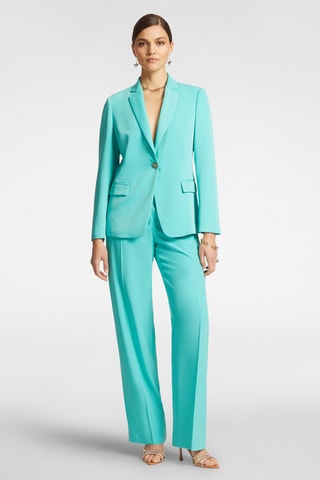 Pantalón recto de tiro alto - Verde