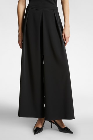 Pantalón wide leg de tiro alto - Negro