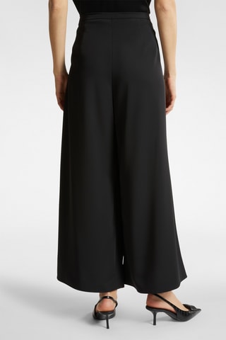 Pantalón wide leg de tiro alto - Negro