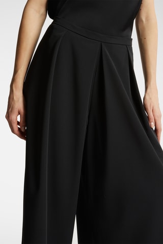 Pantalón wide leg de tiro alto - Negro