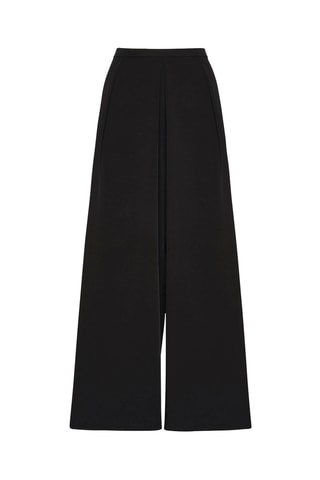 Pantalón wide leg de tiro alto - Negro