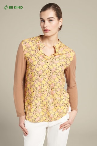Blusa - Negro, amarillo y marrón