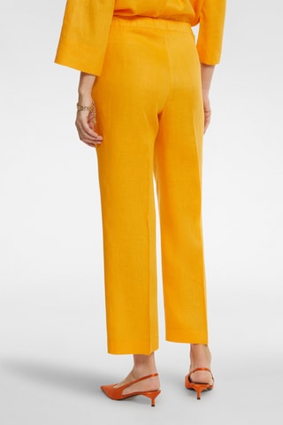 Pantalón recto de lino - Naranja