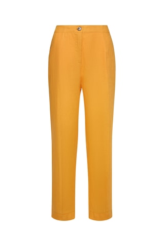 Pantalón recto de lino - Naranja
