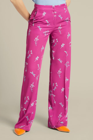 Pantalón ancho de tiro alto - Blanco