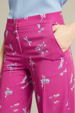 Pantalón ancho de tiro alto - Blanco