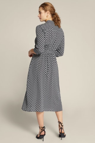 Vestido camisero - Blanco y negro