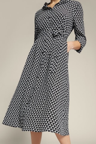Vestido camisero - Blanco y negro