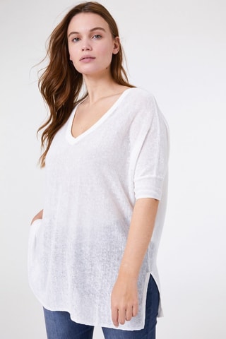 Camiseta oversize de lino
