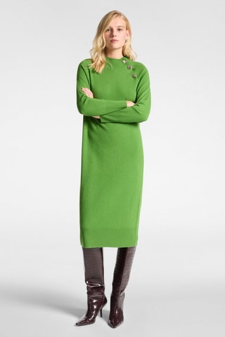 Vestido jersey de lana - Verde