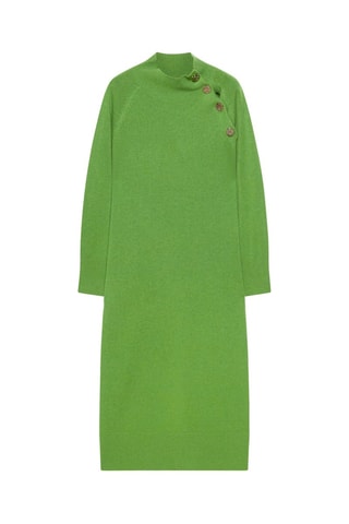 Vestido jersey de lana - Verde