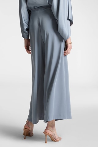 Pantalón wide leg de tiro alto - Gris