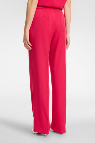 Pantalón recto de tiro alto - Rojo