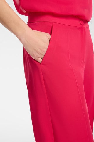 Pantalón recto de tiro alto - Rojo