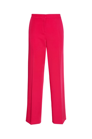 Pantalón recto de tiro alto - Rojo