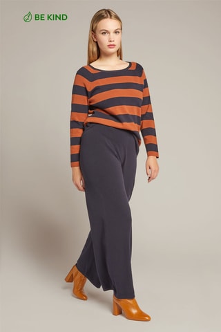 Pantalón de tiro alto - Azul