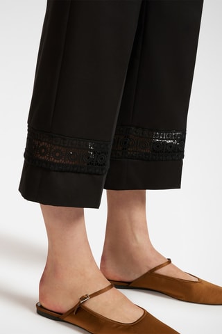 Pantalón 7/8 de tiro alto - Negro