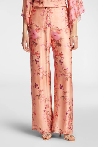 Pantalón recto de tiro alto - Multicolor
