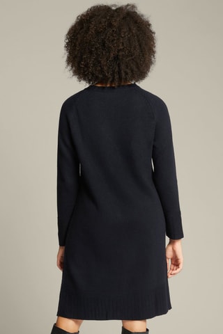 Vestido jersey de lana y cachemir - Negro
