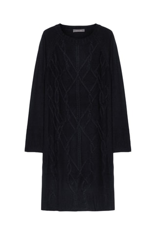 Vestido jersey de lana y cachemir - Negro