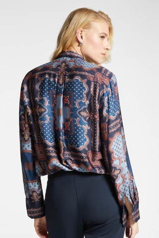 Blusa - Blanco y azul