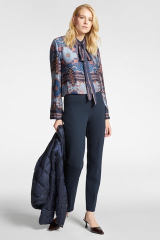 Blusa - Blanco y azul