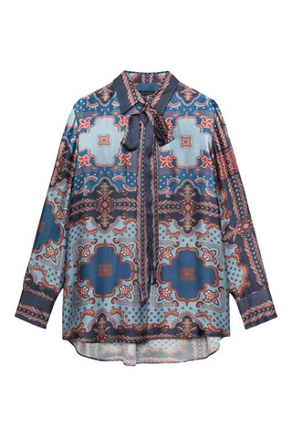Blusa - Blanco y azul
