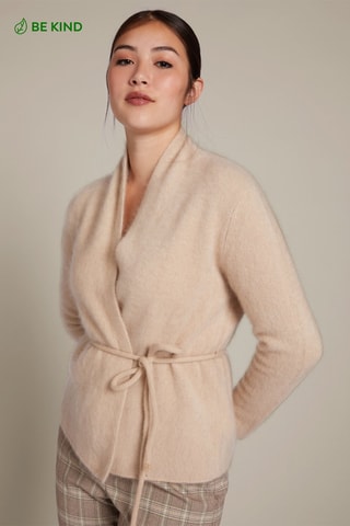 Cárdigan de lana y cachemir - Beige