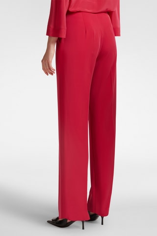 Pantalón recto de tiro alto - Rojo