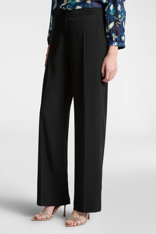 Pantalón recto de tiro alto - Negro