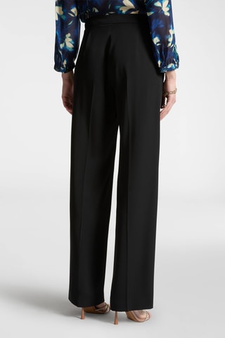 Pantalón recto de tiro alto - Negro