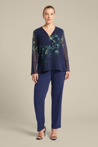 Pantalón de tiro alto - Azul