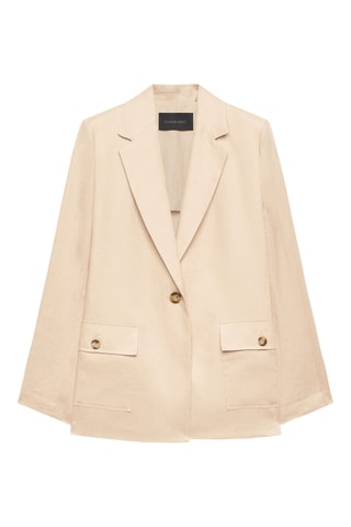 Chaqueta de lino - Beige