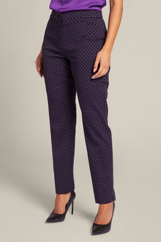Pantalón recto - Negro y violeta