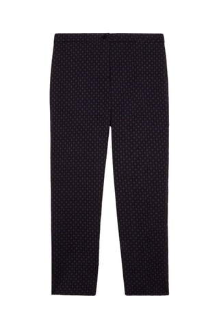 Pantalón recto - Negro y violeta