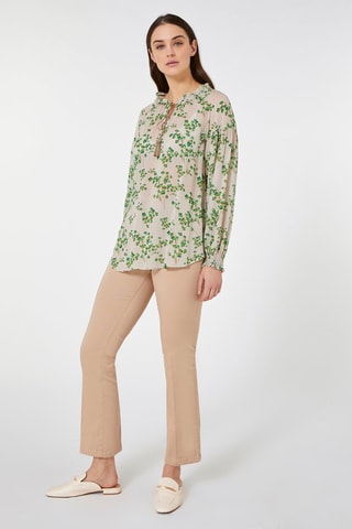 Pantalón recto - Beige