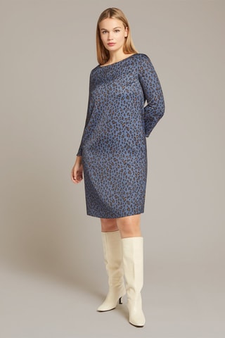 Vestido recto - Negro y azul