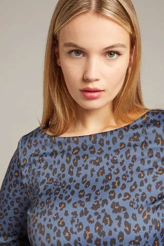 Vestido recto - Negro y azul