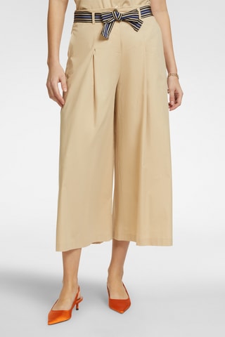 Pantalón ancho 7/8 de tiro alto - Crudo