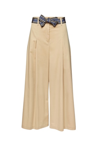 Pantalón ancho 7/8 de tiro alto - Crudo