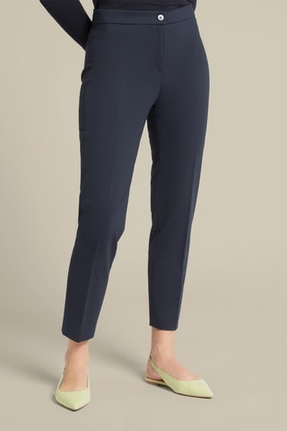 Pantalón slim fit de tiro alto - Azul