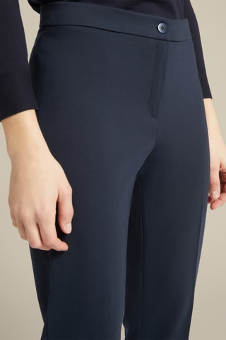 Pantalón slim fit de tiro alto - Azul