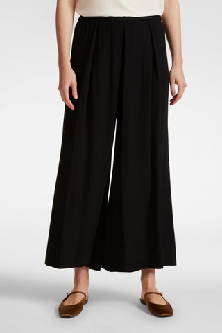 Pantalón ancho de tiro alto - Negro